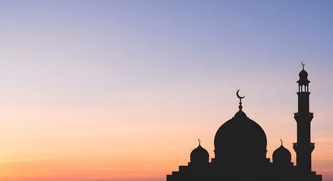 mosque at sunset