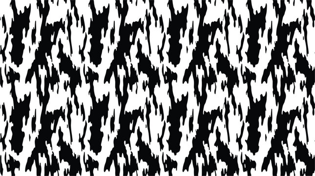 Seamless Kurrajong tree bark texture pattern with black and white color.