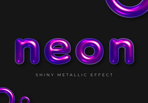 Glossy Inflated Shiny Text Effect