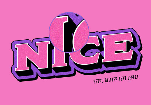 Retro Bold Outline Text Effect