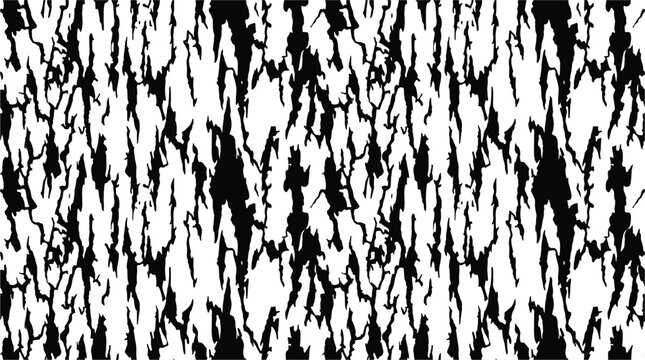 Seamless tallow tree bark pattern. Black and white vertical texture, nature.
