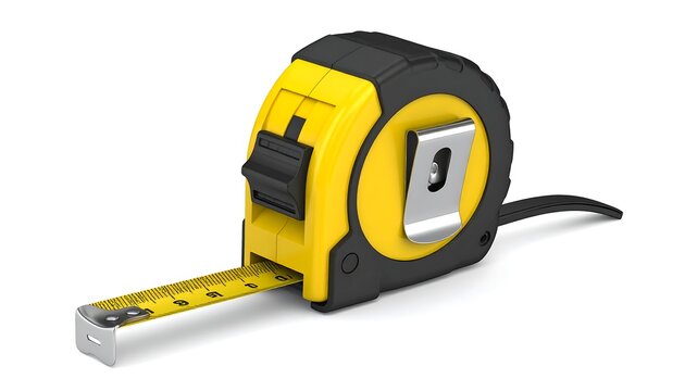 A close-up view of a yellow and black measuring tape