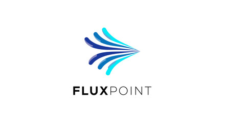 Fototapeta premium Fluxpoint Logo Design with Dynamic Lines.