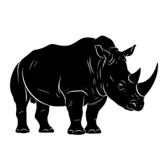 Obraz premium rhinoceros vector icon