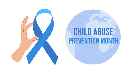Child Abuse Prevention Month April Awareness Safe. For campaigns, posters, social media, and educational websites. Vector illustration.