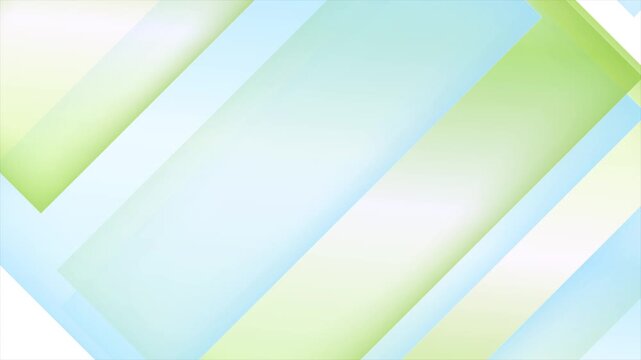 Glossy blue and green glass rectangles abstract concept background. Geometric motion design. Seamless loop. Video animation Ultra HD 4K 3840x2160