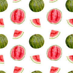Creative Watercolor Depictions Of Watermelon Slices To Enhance Cafe And Event Decor Themes