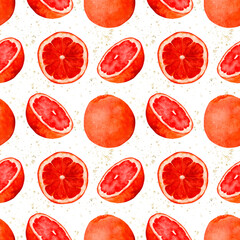 Colorful Grapefruit Watercolor Illustration Suitable, Bright Handpainted Grapefruit Imagery For Marketing