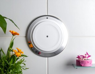 Smart home device with flowers and tissue.