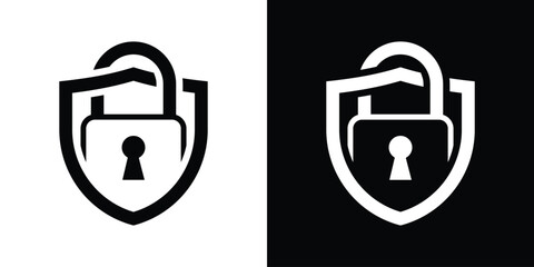 security shield logo icon design inspiration