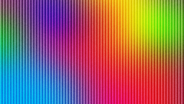 Abstract background with vertical gradient lines in rainbow colors and a vibrant color spectrum with a textured finish.
