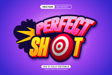 Text effect editable 3d gaming perfect shot cartoon font style