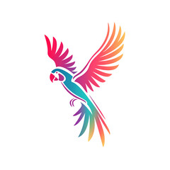 abstract colorful bird