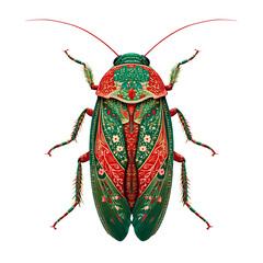 green bug isolated on transparent, green bug on white