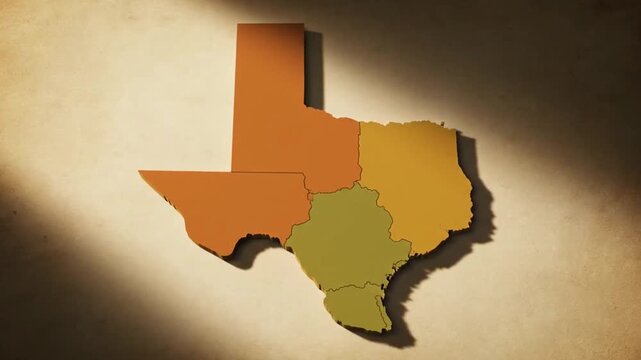 Historical Texas Territory Map Visualization