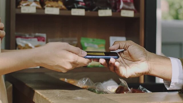 Contactless Payment at Store Counter.