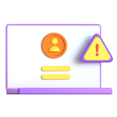 User Issue 3D Icon Colorful Design