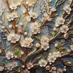 abstract background with flowers