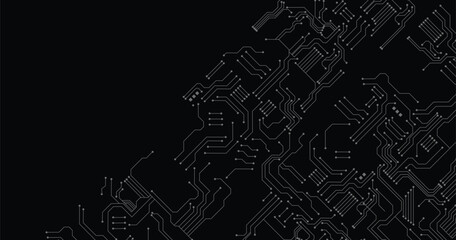 Vector circuit board concept for technology background. High-tech technology background texture. Circuit board vector illustration.