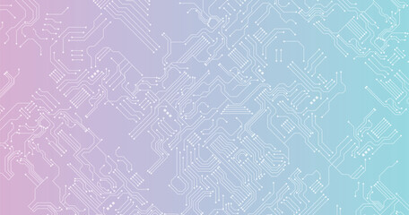 Circuit board icon. Technology scheme symbol flat vector illustration on white&nbsp;background. Vector Illustration . EPS 10 .