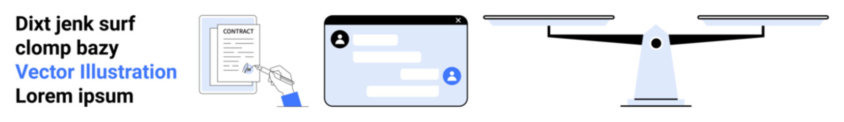 Fototapeta premium Identity verification, user authentication, digital security, data privacy, legal documentation, technology concepts. A document, user interface and scales . Identity verification and user