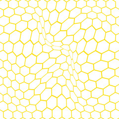  abstract yellow colour honeycomb wave distorting pattern can be used as background ,textile fabric etc