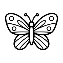 Simple Butterfly Outline Drawing © umi