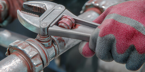 Hand tightening pipe with wrench