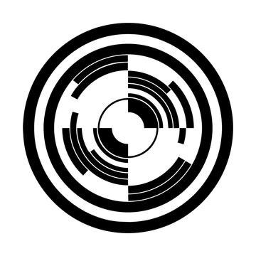 Abstract Circular Data Encoder Symbol