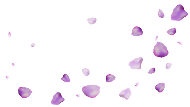 紫色の花びら舞い散るフレーム(16:9)