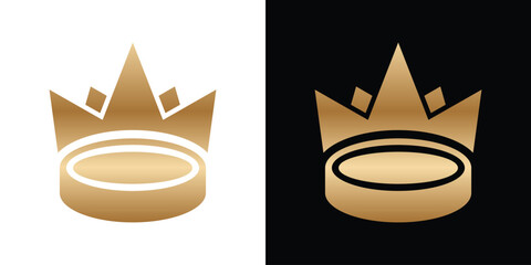 king coin crypto design logo simple