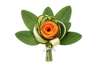 Vegetable Rose Bouquet with Sage Leaves vegetable art