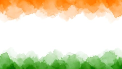Indian Flag Watercolor Style Patriotism Background