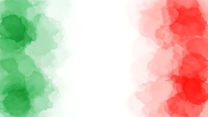 Italian Flag Watercolor Abstract Patriotism Design