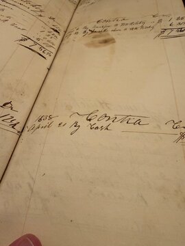 old book Ledger with writing
