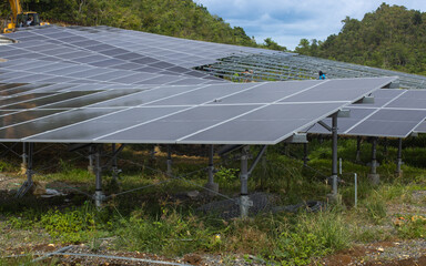Building the Future: Professional Ground-Mount Solar Array Under Construction