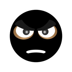 Obraz premium flat vector emoji of cute, angry, annoyed feelings