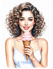 girl with ice cream