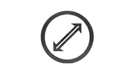 Black double-headed arrow inside a circle