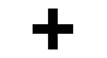 Fototapeta premium Black Plus Sign Symbol.