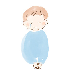 悲しくて涙を流す子ども