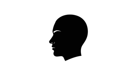 Black silhouette of human head 1.