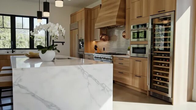 modern luxury hotel bedroom interior design and decoration. 4k resolution video 30fps.