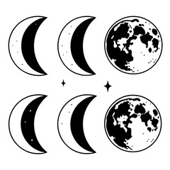 Lunar phases and earth illustration ©  MST RABEYA  BEGUM