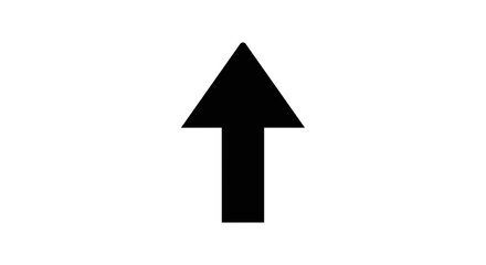 Fototapeta premium Black Up Arrow Icon Symbol.