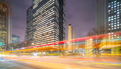 東京・新宿高層ビル街　夜景 © oka