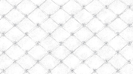 Fototapeta premium White and grey diamond tufted pattern with textured dots and distressed lines background