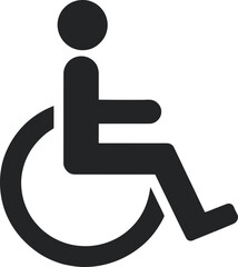 Disabled person in wheelchair symbol
