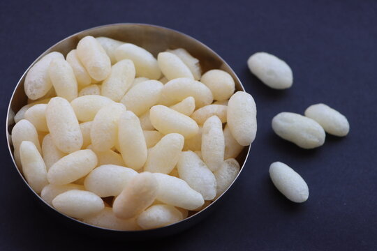 Puffed wheat is a popular snack, often roasted and seasoned with various flavors