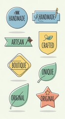 Obraz premium Handmade Artisan Boutique Labels.